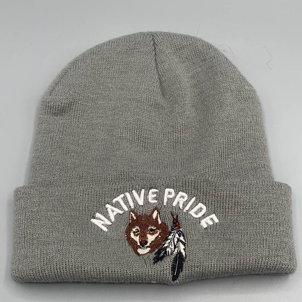Native Pride Gray Beanie Hat